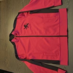 Express mens zip up jacket red and black size XL